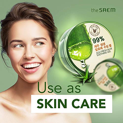 Jeju Aloe Vera Gel 99% - Multi-Purpose Hydrating & Cooling Face, Body & Hair Gel, 10.1 fl oz