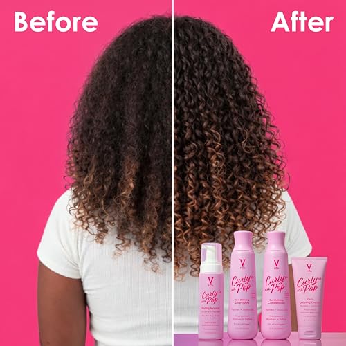 V&Co. Curly Hair Shampoo & Conditioner Set - 12 Oz. Each, Sulfate Free, Enhances Curl Definition