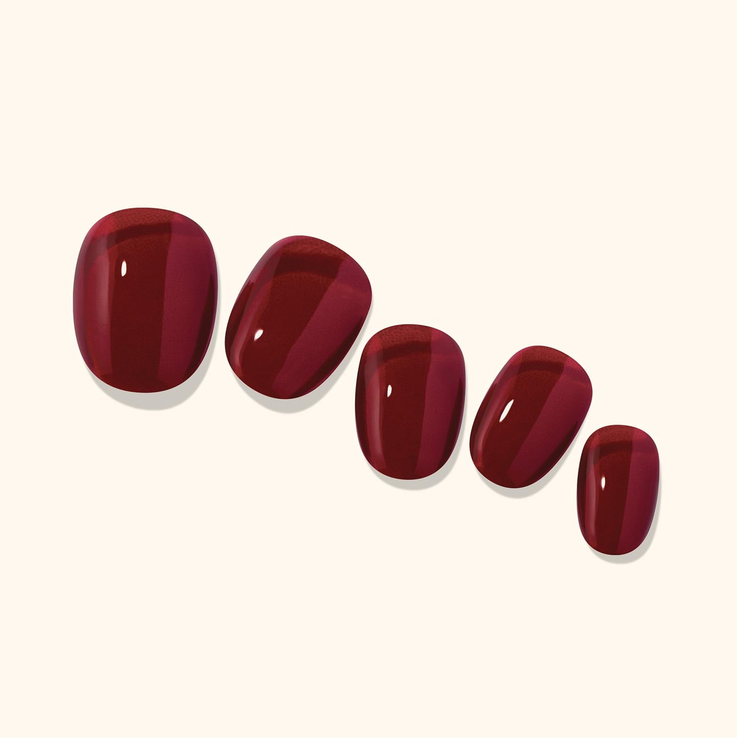 Heyhae Semi Cured Gel Nail Strips No Lamp Needed - Midnight Rouge