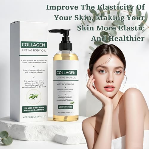 Hydrating Collagen Body Oil – Firming Moisturizer for Dry Skin, 2 Pack