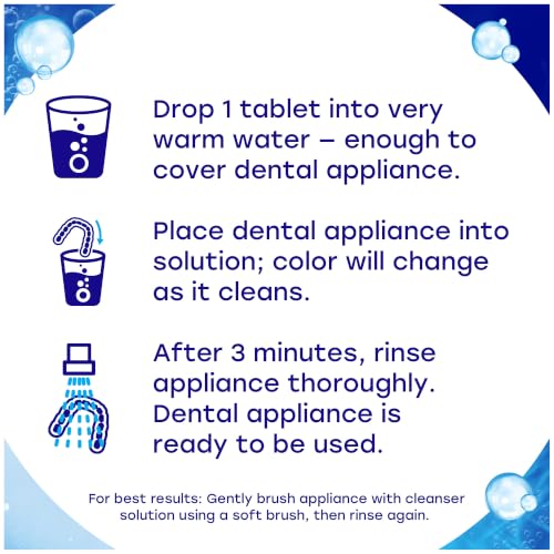 Efferdent Denture Cleaner Tablets Complete Clean 126 Count - Odor & Stain Removal