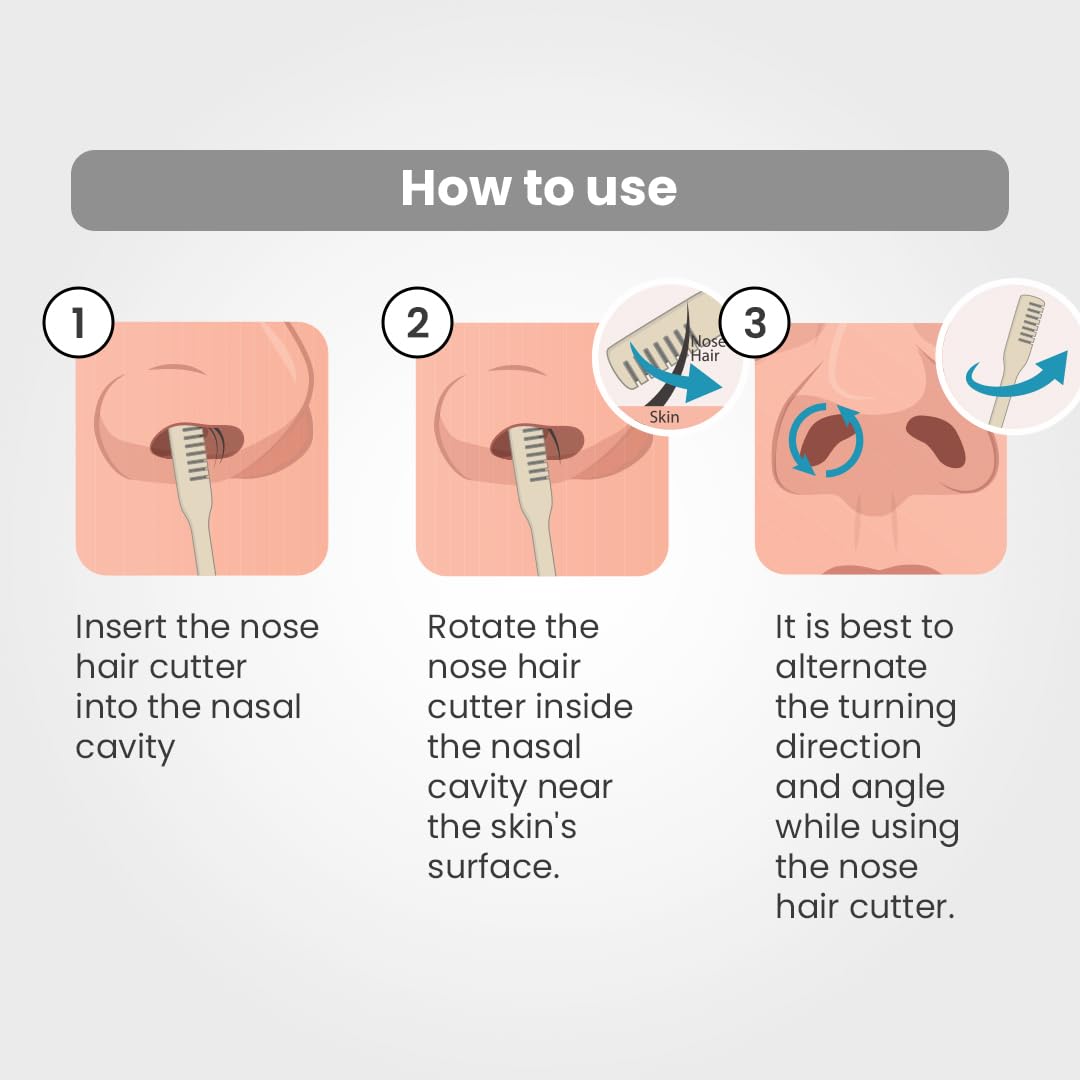 NIKKEN HANAGETTER Nose Hair Trimmer 10-Pack [Individually Wrapped] – Made in Japan, Painless Manual Cutter, Portable & Disposable