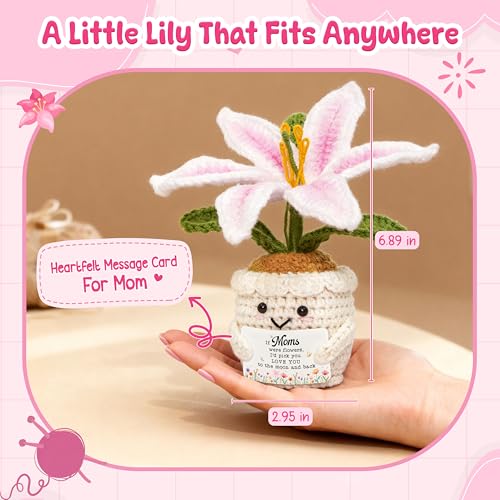 Emotional Support Crochet Lily - Heartfelt Gift for Mom