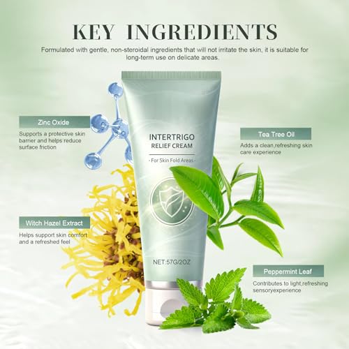 Intertrigo Relief Cream for Skin Folds - 1PCS | Zinc Oxide & Undecylenic Acid