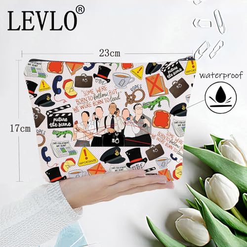LEVLO Ewen Montagu Dun Makeup Bag - Inspirational Cotton Cosmetic Pouch