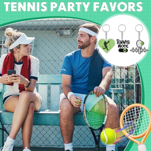 Batiyeer 36 Pack Tennis Keychains - Fun Sports Party Favors