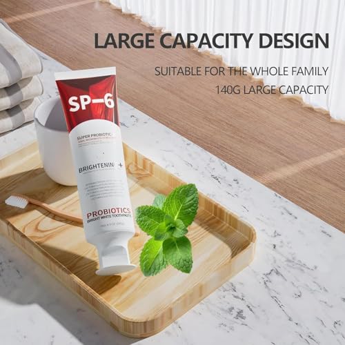 SP-6 Probiotic Whitening Toothpaste - 2 Pack, Fluoride-Free Mint