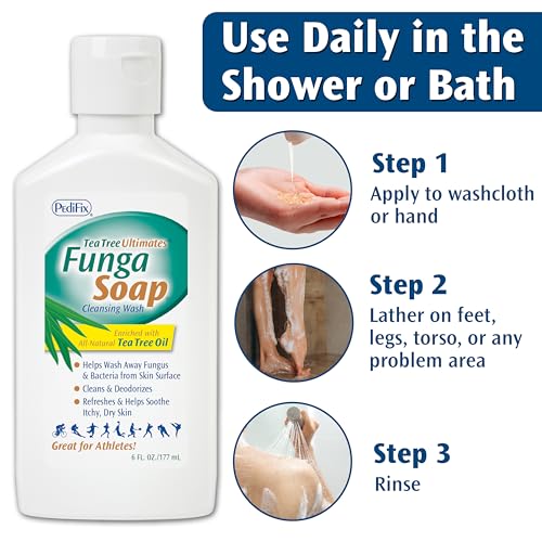 Pedifix FungaSoap Tea Tree Oil Body & Foot Wash, 6 Fl Oz