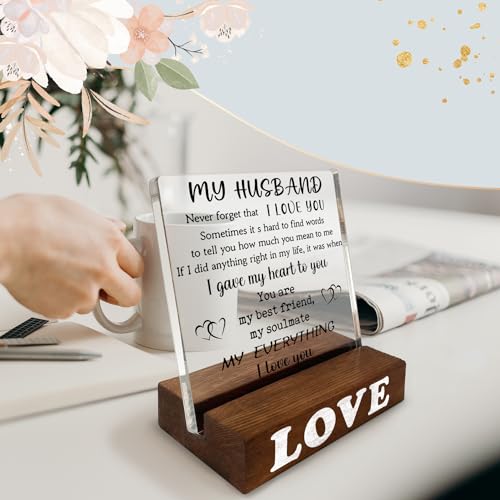 Meaningful Gifts for Husband - Acrylic Desk Decor Sign