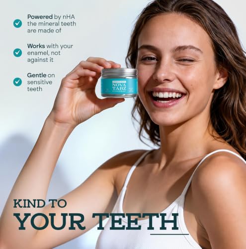 Novatabz 62 Count Fluoride-Free Toothpaste Tablets with Nano Hydroxyapatite