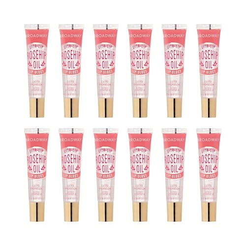 Ruby Kisses Broadway Vita-Lip Clear Lip Gloss, 12 Pack - Hydrating Oil