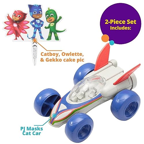 PJ Masks Save the Day Cake Topper with Free-Wheeling Car