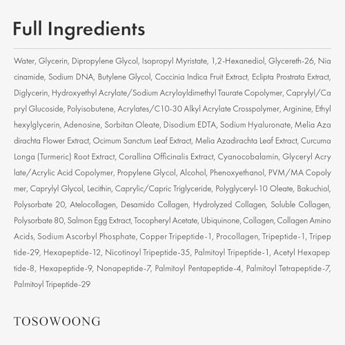 TOSOWOONG Pink Peptide 12 PDRN Serum for Radiant Skin