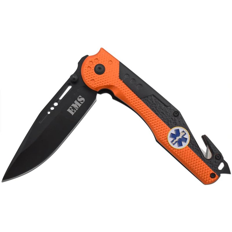 Snake Eye Tactical Rescue Style 3-in-1 Tactical Knife for Military and First-Responders Knife