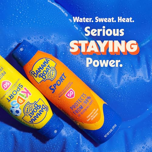 Banana Boat Sport SPF 50 Sunscreen Stick 1.5 oz - Water & Sweat Resistant, Broad Spectrum UVA & UVB Protection