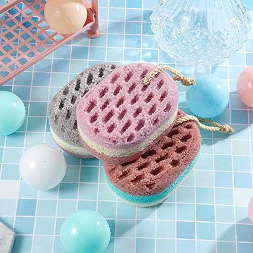 Boao Assorted 5 Soft Bath Sponges Natural Gentle Shower Cleanser