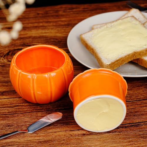 Ceramic Butter Keeper with Lid - Airtight Butter Crock for Soft Spreadable Butter
