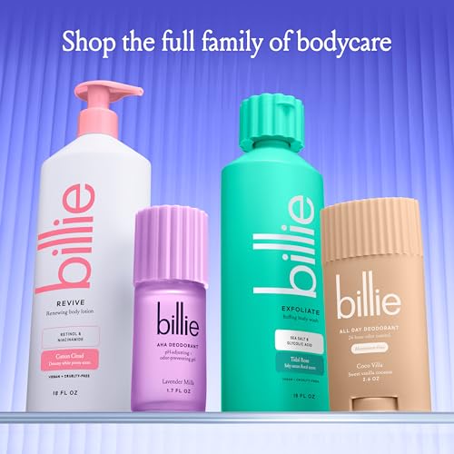 Billie Exfoliating Body Wash with Glycolic Acid - Tidal Rose, 18 Fl Oz