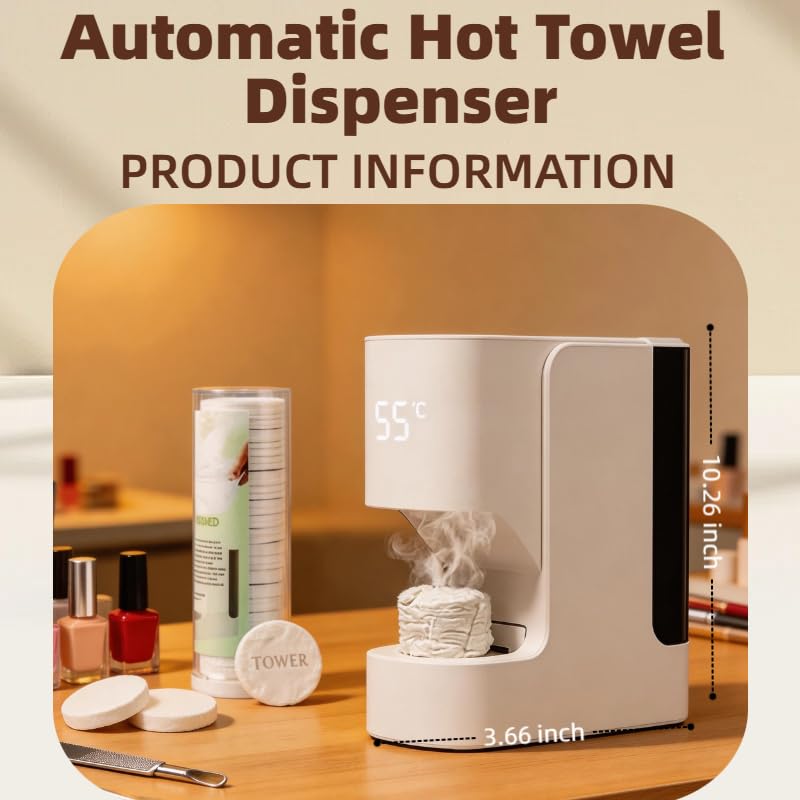 Automatic Towel Warmer Dispenser - 5-Second Rapid Heating Machine | 55°C Constant Temperature for Spa & Home Use