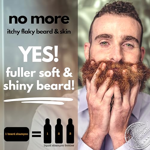 Professor Fuzzworthy's Activated Charcoal & Beer Beard & Hair Shampoo Bar 4.2oz - Gentlemen's Multi-Purpose Cleanser