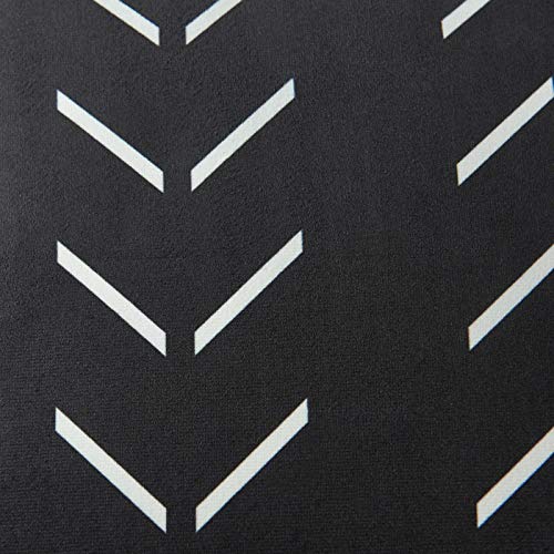 Set of 2 Black Boho Pillow Covers 16x16 inches with White Arrows