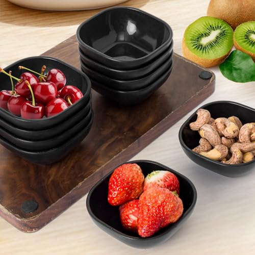 SHECIPIN 12 Pack Unbreakable Dipping Bowls - 4.5 oz Eco-Friendly Sauce Cups