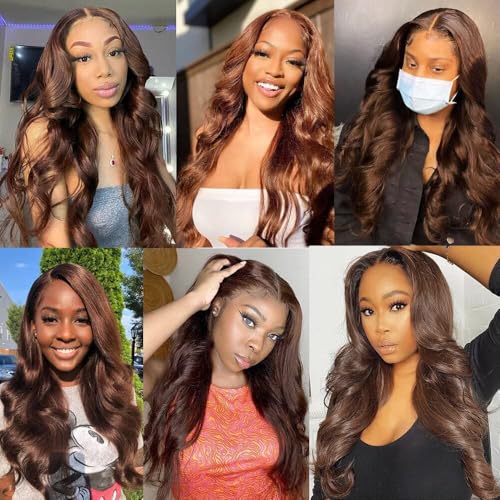 Aikebi Brazilian Body Wave Hair Bundles #4 Brown B - 18 20 22 Inch