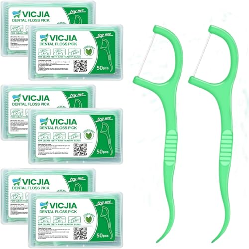 Mint Dental Flossers - 300 Count Portable Toothpicks for Healthy Teeth