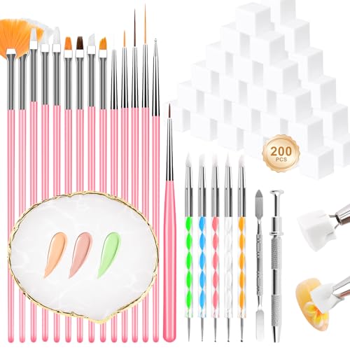 YOOVR 223-in-1 Nail Art Tools Kit with Sponges, Brushes & Palette