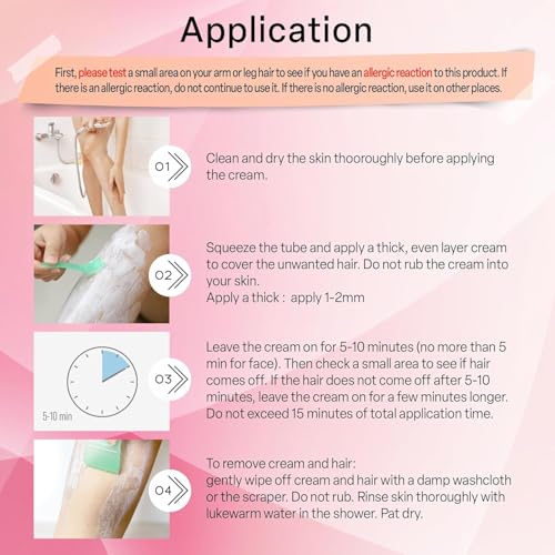 Hair Removal Cream for Women: Fast & Painless Depilatory for Bikini Pubic Legs Arms Underarms - Sensitive Skin Safe - Travel & Home Use with Scraper ? 4.2oz (1 pack)