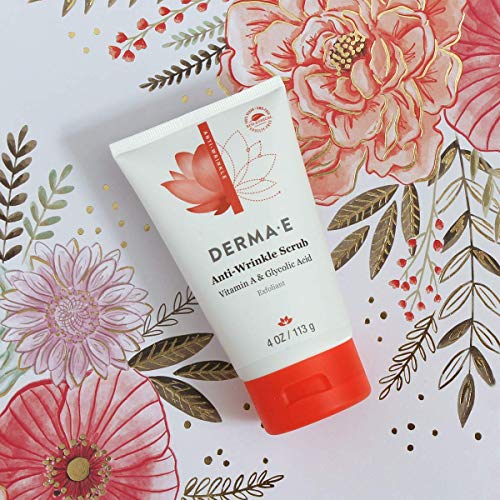 DERMA E Anti-Wrinkle Exfoliating Facial Scrub with Vitamin A, 4 Oz