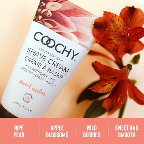 Coochy Sweet Nectar Shaving Cream 12.5 oz – Intimate Shave Conditioner & Moisturizer
