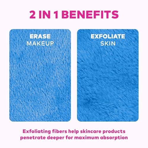 The Original MakeUp Eraser PRO, Effortlessly Remove All Makeup Using Only Water, Including Waterproof Mascara, Eyeliner, Foundation, Lipstick, Sunscreen,and More! Berry Blue, 1ct