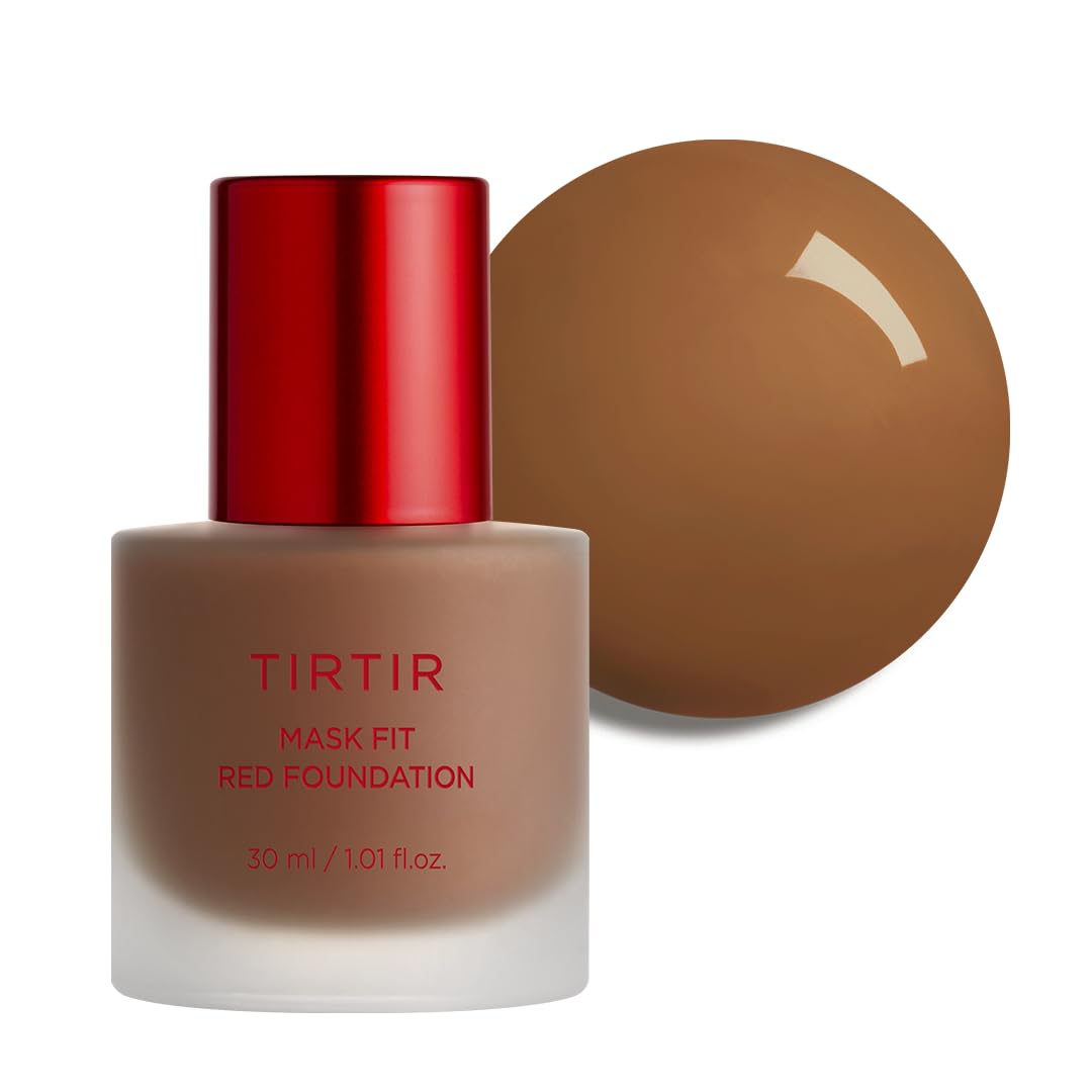 TIRTIR Mask Fit Red Foundation - Long Lasting Flawless Coverage, Hydrating & Pore-Blurring | #21N Ivory, 1.01 Fl Oz