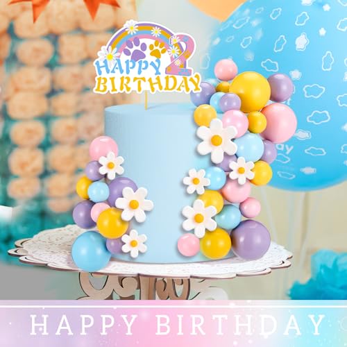 Dog-Themed 63 Pcs Cake Toppers for 2nd Birthday Celebration