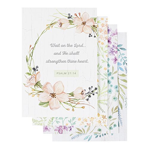 Sympathy Greeting Cards Set - KJV Scriptures - 12 Botanical Designs