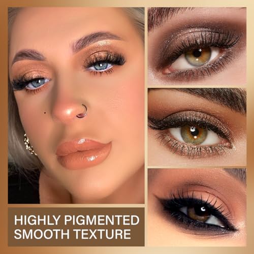Oygcee Nude Neutral Eyeshadow Palette - 25 Matte & Shimmer Natural Eye Shadow Set for Hazel & Brown Eyes