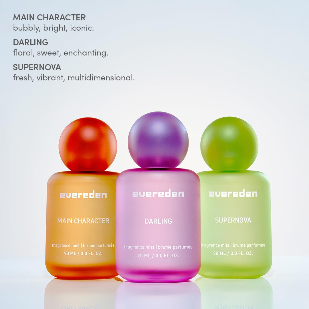 Evereden Kids Fragrance Gift Set, 3 Hair & Body Mists + Tinted Lip Oil