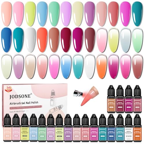 JODSONE Airbrush Gel Nail Polish Set 20 Colors - Airbrush-4