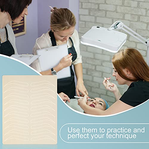 Maitys 20-Piece Double-Sided Silicone Microblading Eyebrow Practice Skin