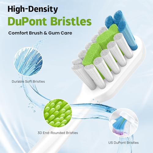 HAPPYMOMO Replacement Brush Heads for Philips Sonicare - 8 Pack