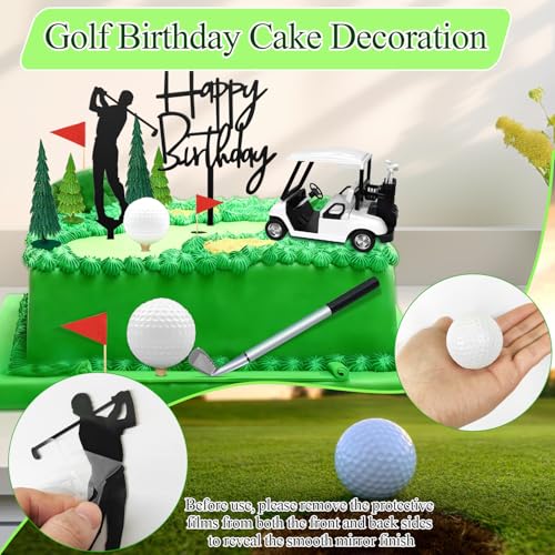 Golf Theme Cake Topper Set - 15 Pcs Birthday Decorations