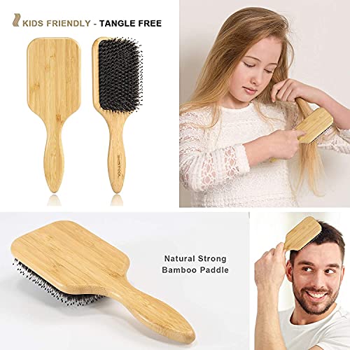 BESTOOL Hair Brush, Boar & Nylon Bristle Brush for All (Women, Men,