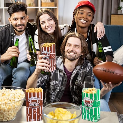 600 Football Popcorn Bags - 1 Oz Paper Snack Bags for Parties