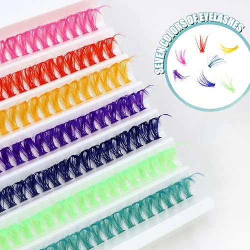 140 Pcs Colorful 40D Lash Extension Kit - Reusable DIY Eyelashes