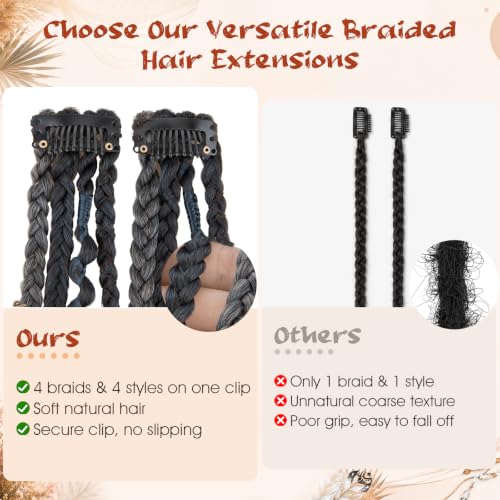 Rich Choices 20" Boho Dreadlock Clip-In Braid Extensions - Copper Red