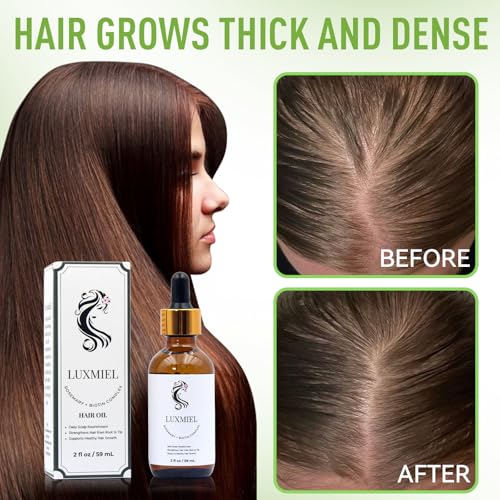 LUXMIEL Organic Rosemary Mint Hair Growth Oil - 2 fl oz Scalp Treatment