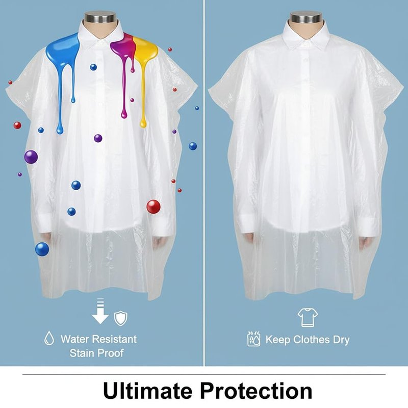 50 Pcs Disposable Hair Salon Capes, 35.4×51.2 Inches Waterproof Hairdressing Cape for Hair Stylist, Barber, Hair Dye, Perming and Beauty Salon Use