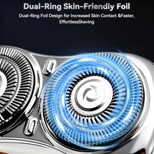 Mini Electric Shaver for Men - Waterproof Rotary Razor with LED Display