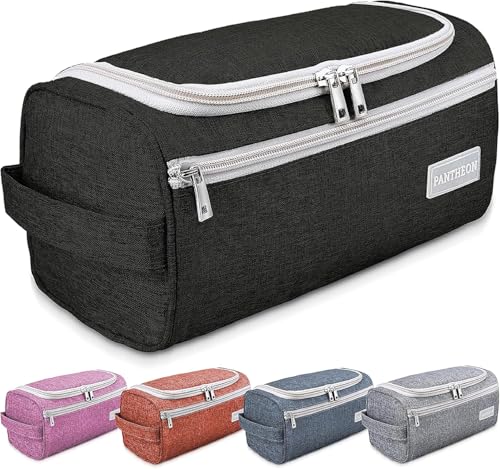 Emissary Black Hanging Travel Toiletry Bag for Men - Dopp Kit